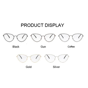 Cat Eye Glasses Frame Women Brand Designer Cateye Optical Eyeglasses Ladies Retro Clear Glasses fake glasses