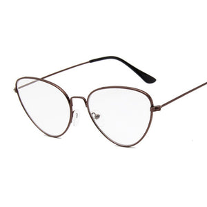 Cat Eye Glasses Frame Women Brand Designer Cateye Optical Eyeglasses Ladies Retro Clear Glasses fake glasses