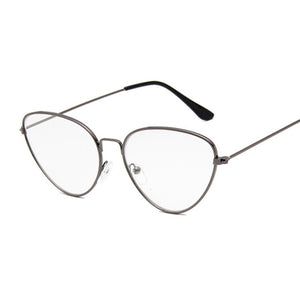 Cat Eye Glasses Frame Women Brand Designer Cateye Optical Eyeglasses Ladies Retro Clear Glasses fake glasses
