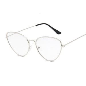 Cat Eye Glasses Frame Women Brand Designer Cateye Optical Eyeglasses Ladies Retro Clear Glasses fake glasses