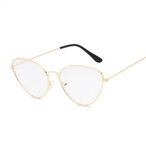 Cat Eye Glasses Frame Women Brand Designer Cateye Optical Eyeglasses Ladies Retro Clear Glasses fake glasses