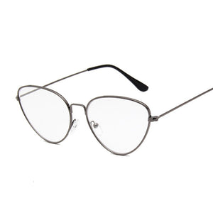 Cat Eye Glasses Frame Women Brand Designer Cateye Optical Eyeglasses Ladies Retro Clear Glasses fake glasses