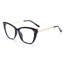 Carica l&#39;immagine nel visualizzatore di Gallery, Cat Eye Metal Glasses Frame Woman Leopard Glasses Frames Transparent Color Optics Glasses Frame Unisex