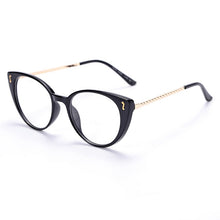 Carica l&#39;immagine nel visualizzatore di Gallery, Cat Eye Metal Glasses Frame Woman Leopard Glasses Frames Transparent Color Optics Glasses Frame Unisex