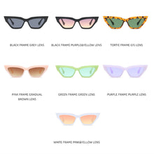 Carica l'immagine nel visualizzatore di Gallery, Cat Eye Sunglasses For Women  Sun Glasses Vintage Trending Female Metal Chain Temples Small Frame Shades UV400