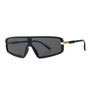 Cat Eye Sunglasses Oversize Men Women One Pieces Flat Top Mirror Gradient Lens  Designer Eyewear UV400 Glasses Shades