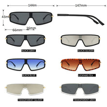 Load image into Gallery viewer, Cat Eye Sunglasses Oversize Men Women One Pieces Flat Top Mirror Gradient Lens  Designer Eyewear UV400 Glasses Shades