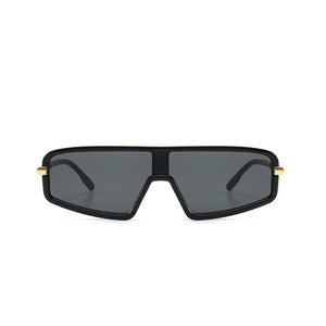 Cat Eye Sunglasses Oversize Men Women One Pieces Flat Top Mirror Gradient Lens  Designer Eyewear UV400 Glasses Shades