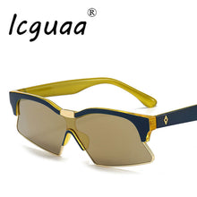 Load image into Gallery viewer, Cat Eye Sunglasses Triangle  Olive Green Eye Glasses Irregular PC Brand Designer Female Glasses Oculos De Sol UV400