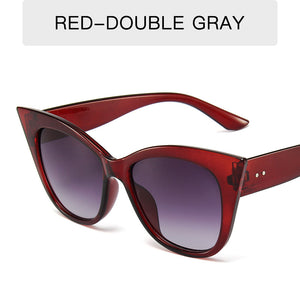 Cat Eye Sunglasses Woman Big Frame Cat Sun Glasses Female Retro Shades UV400 Black White Color Oculos De Sol
