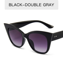 Carica l&#39;immagine nel visualizzatore di Gallery, Cat Eye Sunglasses Woman Big Frame Cat Sun Glasses Female Retro Shades UV400 Black White Color Oculos De Sol