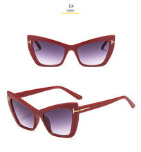 Load image into Gallery viewer, Cat Eye Sunglasses Women Brand Designer Flat Lights Personality Frames T-Cat Eyes Sun Glasses For Men Okulary
