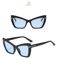 Load image into Gallery viewer, Cat Eye Sunglasses Women Brand Designer Flat Lights Personality Frames T-Cat Eyes Sun Glasses For Men Okulary