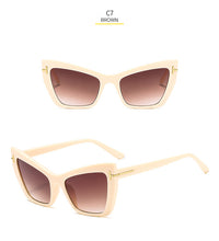 Load image into Gallery viewer, Cat Eye Sunglasses Women Brand Designer Flat Lights Personality Frames T-Cat Eyes Sun Glasses For Men Okulary