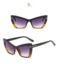 Load image into Gallery viewer, Cat Eye Sunglasses Women Brand Designer Flat Lights Personality Frames T-Cat Eyes Sun Glasses For Men Okulary