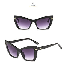 Load image into Gallery viewer, Cat Eye Sunglasses Women Brand Designer Flat Lights Personality Frames T-Cat Eyes Sun Glasses For Men Okulary