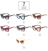 Load image into Gallery viewer, Cat Eye Sunglasses Women Brand Designer Flat Lights Personality Frames T-Cat Eyes Sun Glasses For Men Okulary