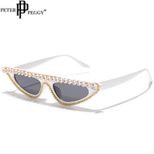 Load image into Gallery viewer, Cat Eye Sunglasses Women Brand Designer Vintage Rhinestone Sun Glasses Pink Sexy Cateye Glasses Gafas De Ojo De Gato