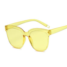 Load image into Gallery viewer, Cat Eye Sunglasses Women One-piece Rimless Design Sunglasses Female Transparent Colorful Jelly Frame Oculos UV400