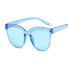 Load image into Gallery viewer, Cat Eye Sunglasses Women One-piece Rimless Design Sunglasses Female Transparent Colorful Jelly Frame Oculos UV400