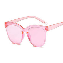 Load image into Gallery viewer, Cat Eye Sunglasses Women One-piece Rimless Design Sunglasses Female Transparent Colorful Jelly Frame Oculos UV400
