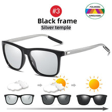 Load image into Gallery viewer, Change Color Photochromic Sunglasses Men Polarized Chameleon Glasses Male Sun Glasses Day Night Vision Driving Eyewear Gafas