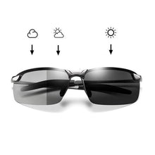 Load image into Gallery viewer, Change Color Photochromic Sunglasses Men Polarized Chameleon Glasses Male Sun Glasses Day Night Vision Driving Eyewear Gafas