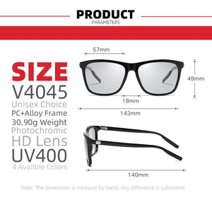 Change Color Photochromic Sunglasses Men Polarized Chameleon Glasses Male Sun Glasses Day Night Vision Driving Eyewear Gafas