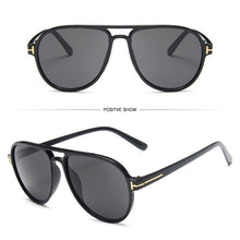 Load image into Gallery viewer, Classic Double Beam Large Frame toad glasses retro round t word sunglasses for male pilots sunglasses