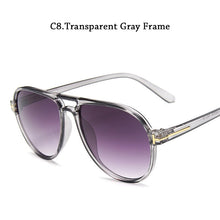 Load image into Gallery viewer, Classic Double Beam Large Frame toad glasses retro round t word sunglasses for male pilots sunglasses