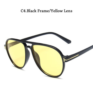 Classic Double Beam Large Frame toad glasses retro round t word sunglasses for male pilots sunglasses