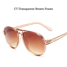 Load image into Gallery viewer, Classic Double Beam Large Frame toad glasses retro round t word sunglasses for male pilots sunglasses