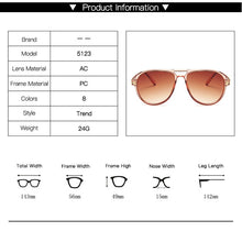 Load image into Gallery viewer, Classic Double Beam Large Frame toad glasses retro round t word sunglasses for male pilots sunglasses
