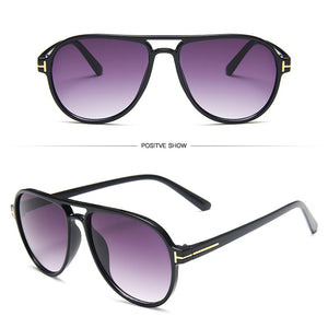 Classic Double Beam Large Frame toad glasses retro round t word sunglasses for male pilots sunglasses
