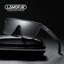 Load image into Gallery viewer, Classic Rectangular Flat Top PC Frame One-Piece Lens Sunglasses 2023 Outdoor Driving Fishing for Men 2023 09