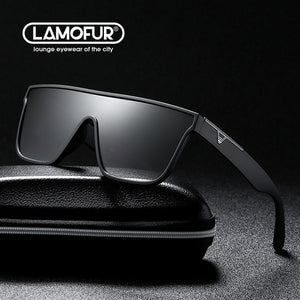 Classic Rectangular Flat Top PC Frame One-Piece Lens Sunglasses 2023 Outdoor Driving Fishing for Men 2023 09