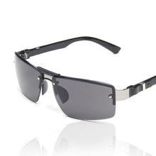 Load image into Gallery viewer, Classic Rimless Metal Sunglasses Men Retro Brand Sport Sunglasses Double Bridge Gradient Grey Lenses Driving Fishing Glasses