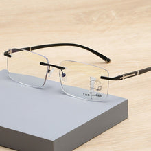 Load image into Gallery viewer, Classic Rimless Photochromic Reading Glasses Progressive Multifocal Magnifier Ultralight Computer Eyewear