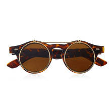 Load image into Gallery viewer, Classic Steampunk Goth Glasses Goggles Round Flip Up Sunglasses Retro Vintage Accessories Trend Round Eyeglass Trend