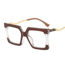 Load image into Gallery viewer, Clear Spring Leg Square Glasses Women Oversized Transparent Optical Glasses Frames Female Vintage Eyewear TR90