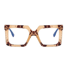 Load image into Gallery viewer, Clear Spring Leg Square Glasses Women Oversized Transparent Optical Glasses Frames Female Vintage Eyewear TR90