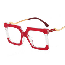 Load image into Gallery viewer, Clear Spring Leg Square Glasses Women Oversized Transparent Optical Glasses Frames Female Vintage Eyewear TR90