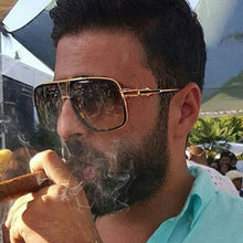 Load image into Gallery viewer, Couple Flat Top  Driving Sunglasses Men 18K Gold Big Frame Square Women Sunglasses Shades Brad Pitt Men Sun Glasses