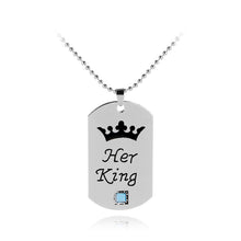 Load image into Gallery viewer, New Crown Pendant Necklace Her King&amp;his Queen Army Card Charm Lovers Pendants Choker Necklace Gifts Men Women jewelry collares