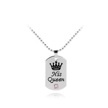 Load image into Gallery viewer, New Crown Pendant Necklace Her King&amp;his Queen Army Card Charm Lovers Pendants Choker Necklace Gifts Men Women jewelry collares