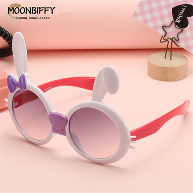 Cute Rabbit Glasses Boys Girls Cartoon Sunglasses Kids Modeling Sunglasses Birthday Party Decoration UV400 Goggles