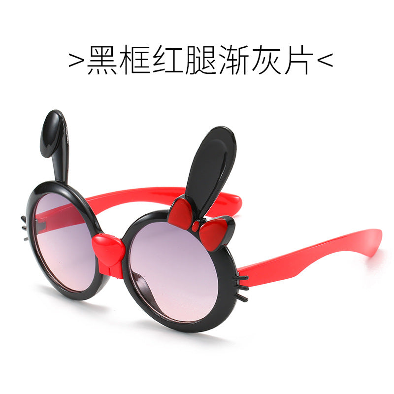 Cute Rabbit Glasses Boys Girls Cartoon Sunglasses Kids Modeling Sunglasses Birthday Party Decoration UV400 Goggles