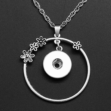 New DJ0041 Beauty Fashion Lovely simple Round snap necklace 50cm fit DIY 18MM snap buttons jewlery wholesale