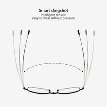 Load image into Gallery viewer, Design Men Women Reading Glasses Small Foldable Glasses Novelty Frame Black Metal Glasses With Portable Original Box