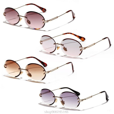 Design Rimless Sunglasses  Trend Unisex Protection Eyewear Outdoor Driving No Frame Metal Legs Oval N17 20